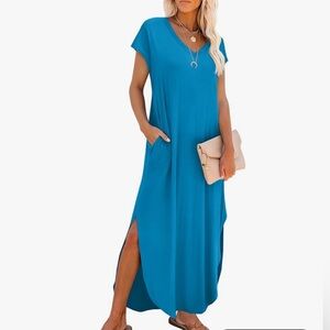 Rumia Vivid Blue Midi Dress